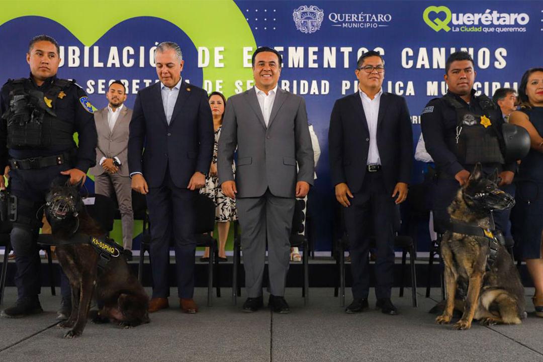 Querétaro reconoce a elementos caninos de SSPM