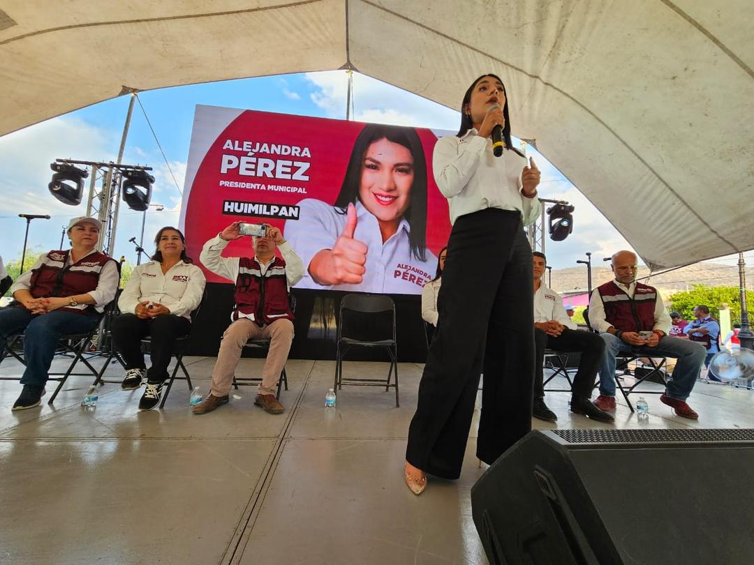 Alejandra Pérez cierra su campaña en Huimilpan llamando al voto por Morena