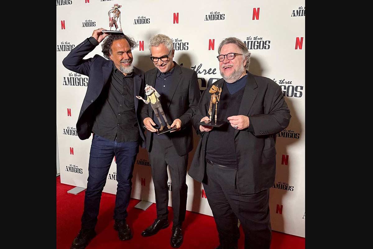 Alejandro González Iñárritu, Alfonso Cuarón y Guillermo del Toro fueron nominados, en diferentes categorías, a los premios Oscar. Foto: Netflix